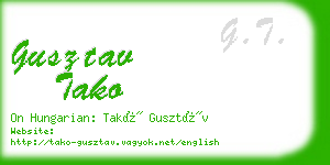 gusztav tako business card